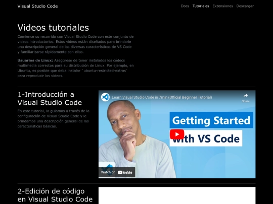 tutoriales screenshot
