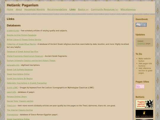 links screenshot