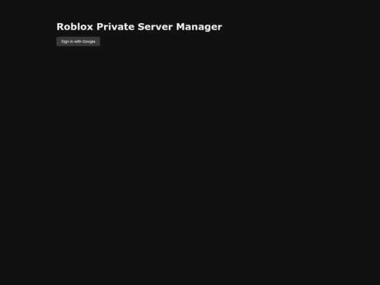 private-server-manager screenshot