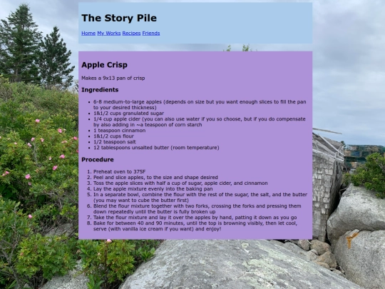 recipes/applecrisp screenshot