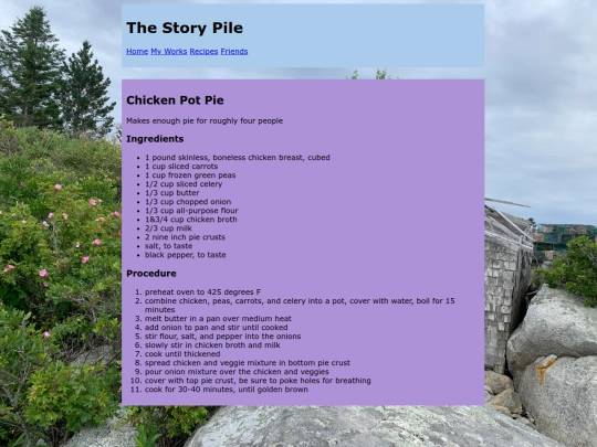 recipes/chickenpie screenshot