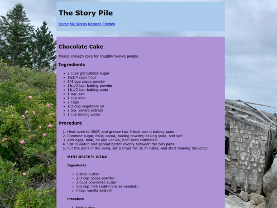 recipes/choccake screenshot