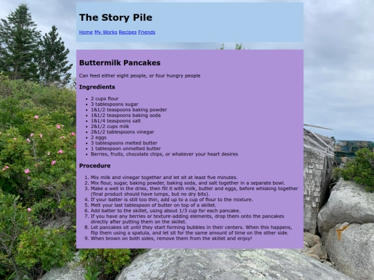 recipes/pancake screenshot