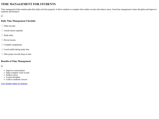 timemanagement screenshot