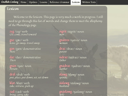 lexicon screenshot