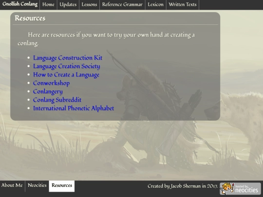 resources screenshot