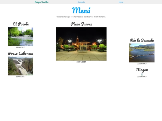 menu screenshot