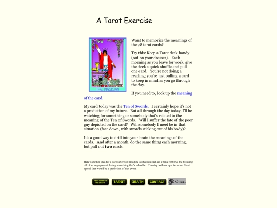 ld-tarot-exercise screenshot