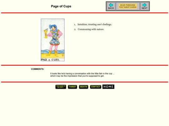 tarotcard/cups-page screenshot