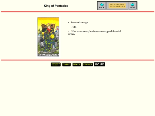 tarotcard/pent-king screenshot
