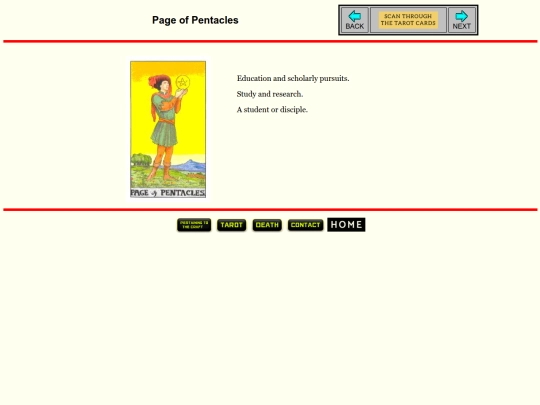 tarotcard/pent-page screenshot