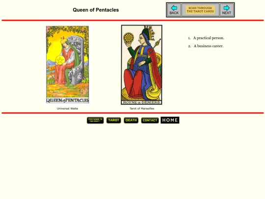 tarotcard/pent-queen screenshot