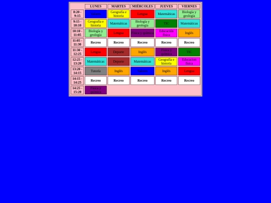 horario screenshot