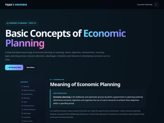 economic planning/Basic Concepts of Economic Planning screenshot