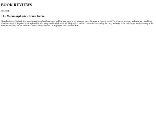 bookreviews screenshot