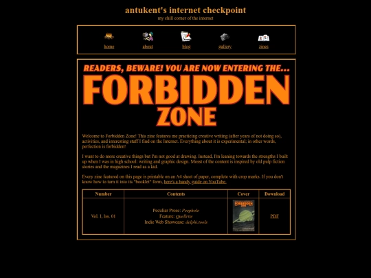 zines screenshot