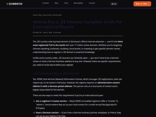 blog/buy-de-domain screenshot