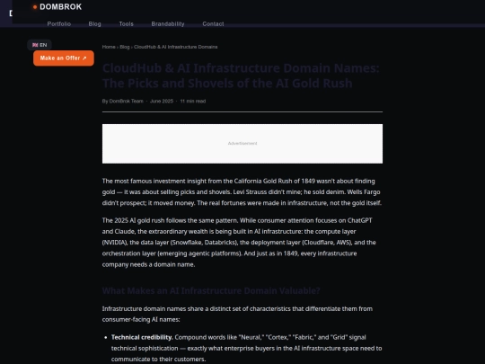blog/cloudhub-ai-infrastructure-domains screenshot
