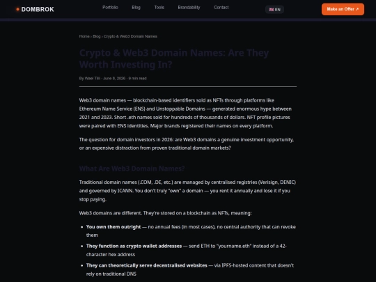blog/crypto-web3-domains screenshot