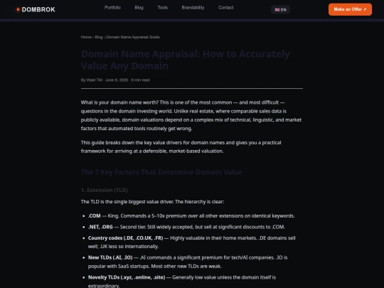 blog/domain-appraisal-guide screenshot