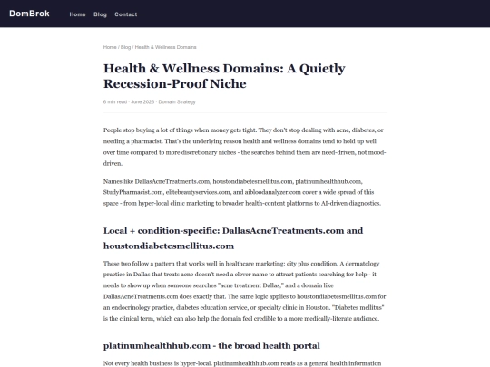blog/health-wellness-domain-names screenshot
