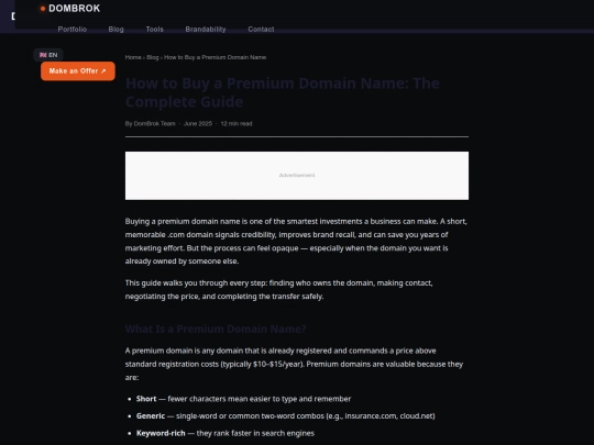 blog/how-to-buy-a-premium-domain-name screenshot
