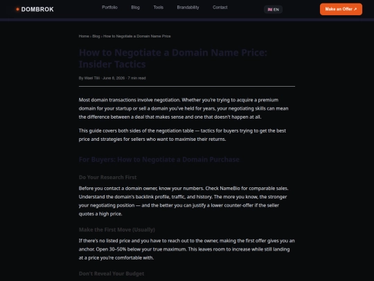 blog/negotiate-domain-price screenshot
