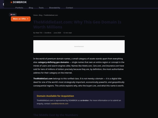 blog/themiddleeast-com-domain screenshot