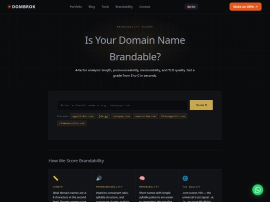 brandability screenshot