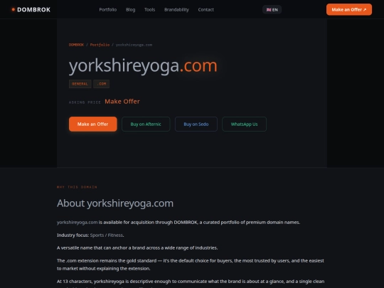 domains/yorkshireyoga screenshot