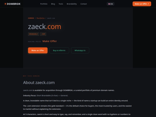 domains/zaeck screenshot