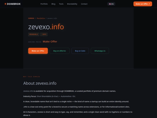 domains/zevexo-info screenshot