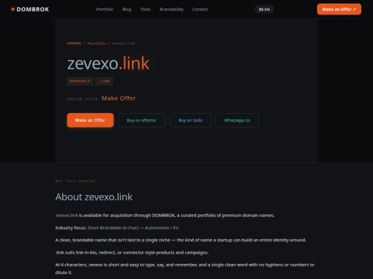 domains/zevexo-link screenshot