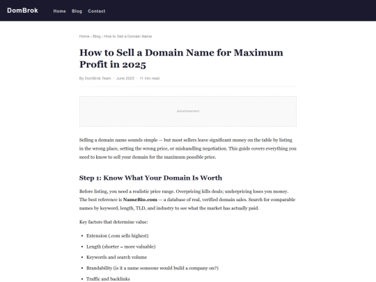 how-to-sell-a-domain-name screenshot