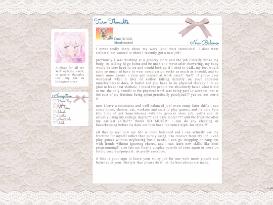 Blog screenshot