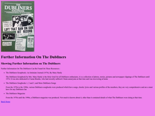 information screenshot