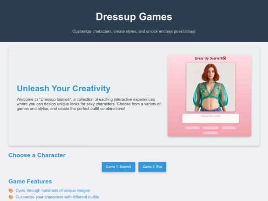 CageyGamesStore/DressupGames/DressupGames screenshot