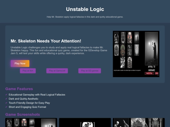 CageyGamesStore/UnstableLogic/UnstableLogic screenshot