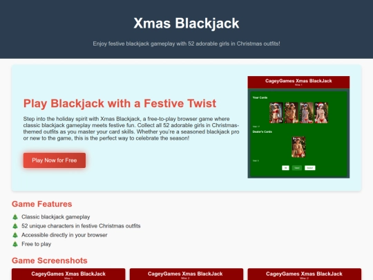 CageyGamesStore/xmasblackjack/xmasblackjack screenshot