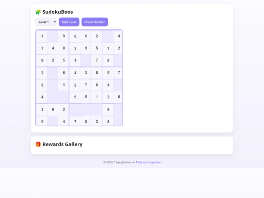 WebGames/Sudoku/SudokuBoos screenshot