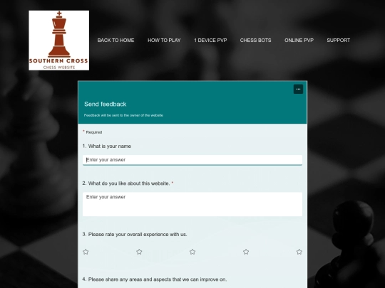 Feedback screenshot