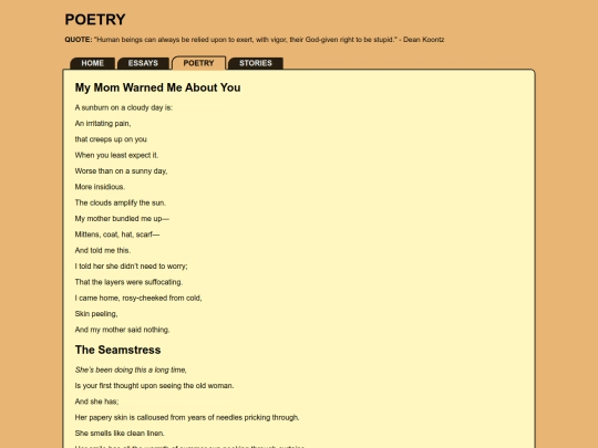 poetry screenshot