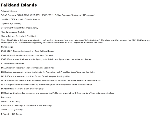 falklands screenshot