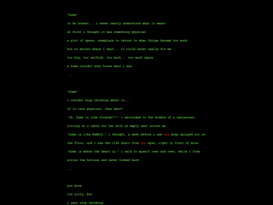 story/home screenshot