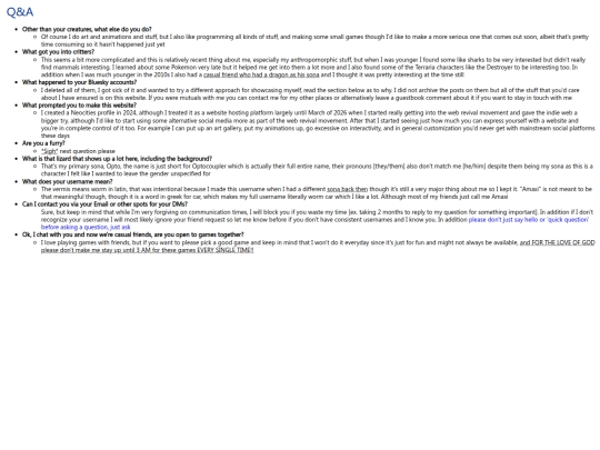 about-me/qna screenshot