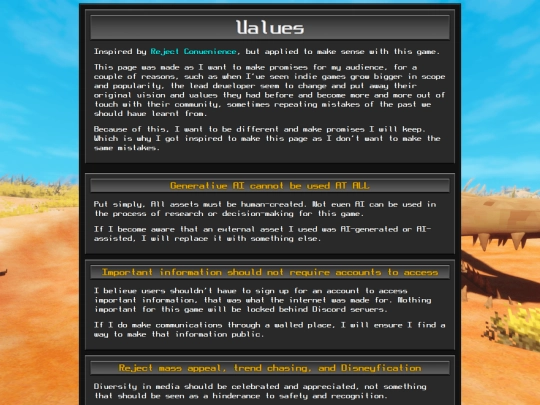 aeoe/values screenshot
