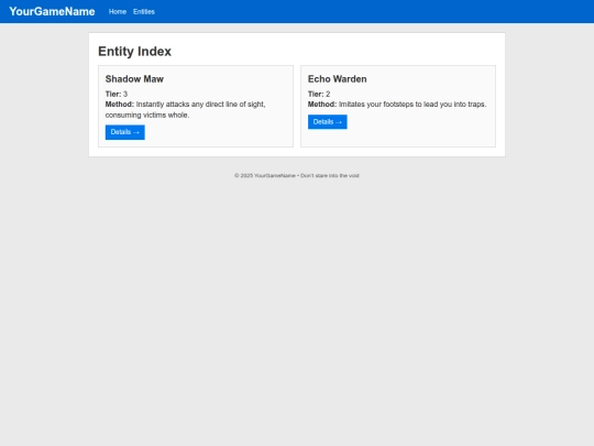 entities screenshot