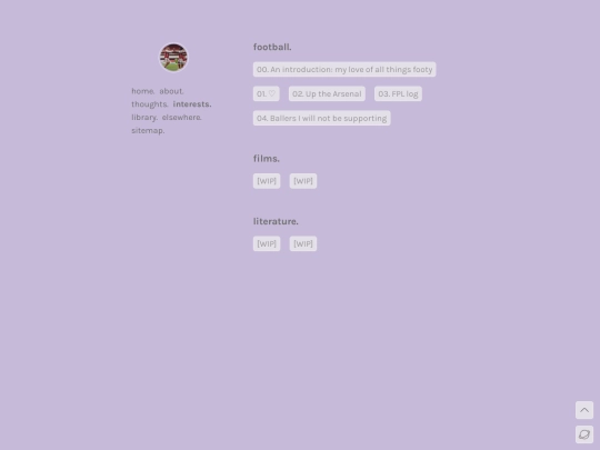interests screenshot