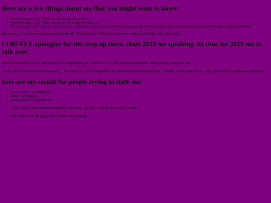 aboutme screenshot