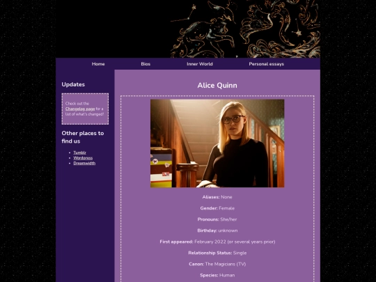 Bios/alice screenshot